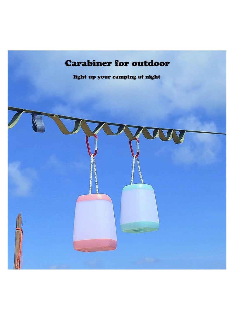 Carabiner Clip Keychain D Ring - 3 بوصات من الألومنيوم Caribiner 6 Pack - مشابك مفاتيح بخطاف زنبركي صغير للحزام، زجاجة مياه، حقيبة الظهر، العلم، جلد الكلب (شكل D مستدير أسود) - Image 2